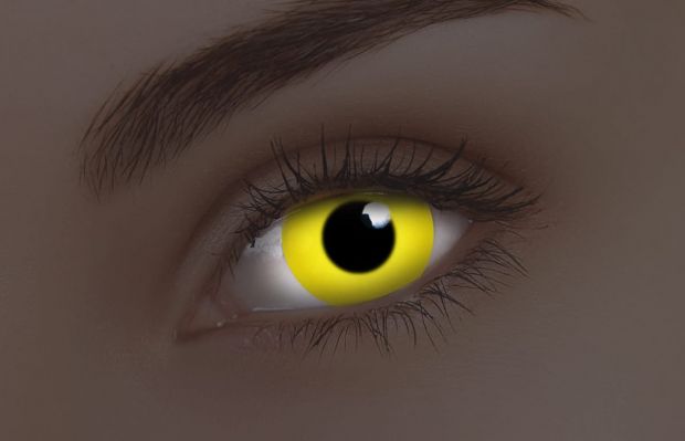 Glow Yellow Coloured Contact Lenses