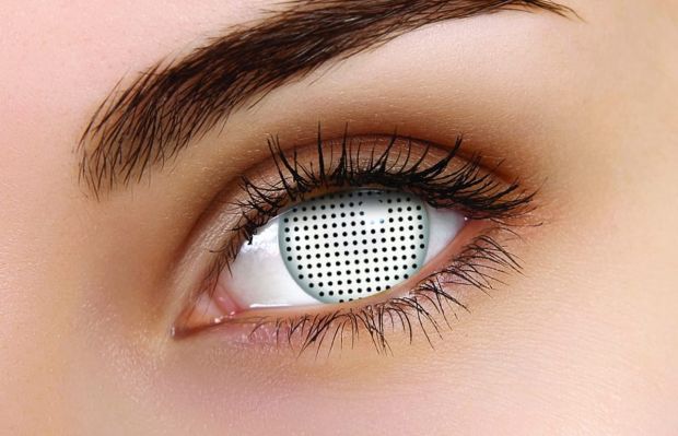 White Screen Coloured Contact Lenses