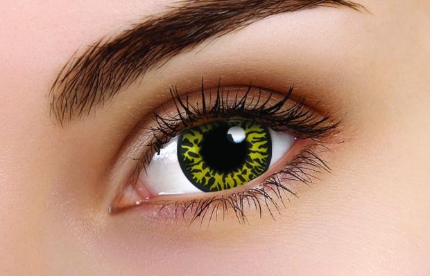 Yellow Eclipse Coloured Contact Lenses