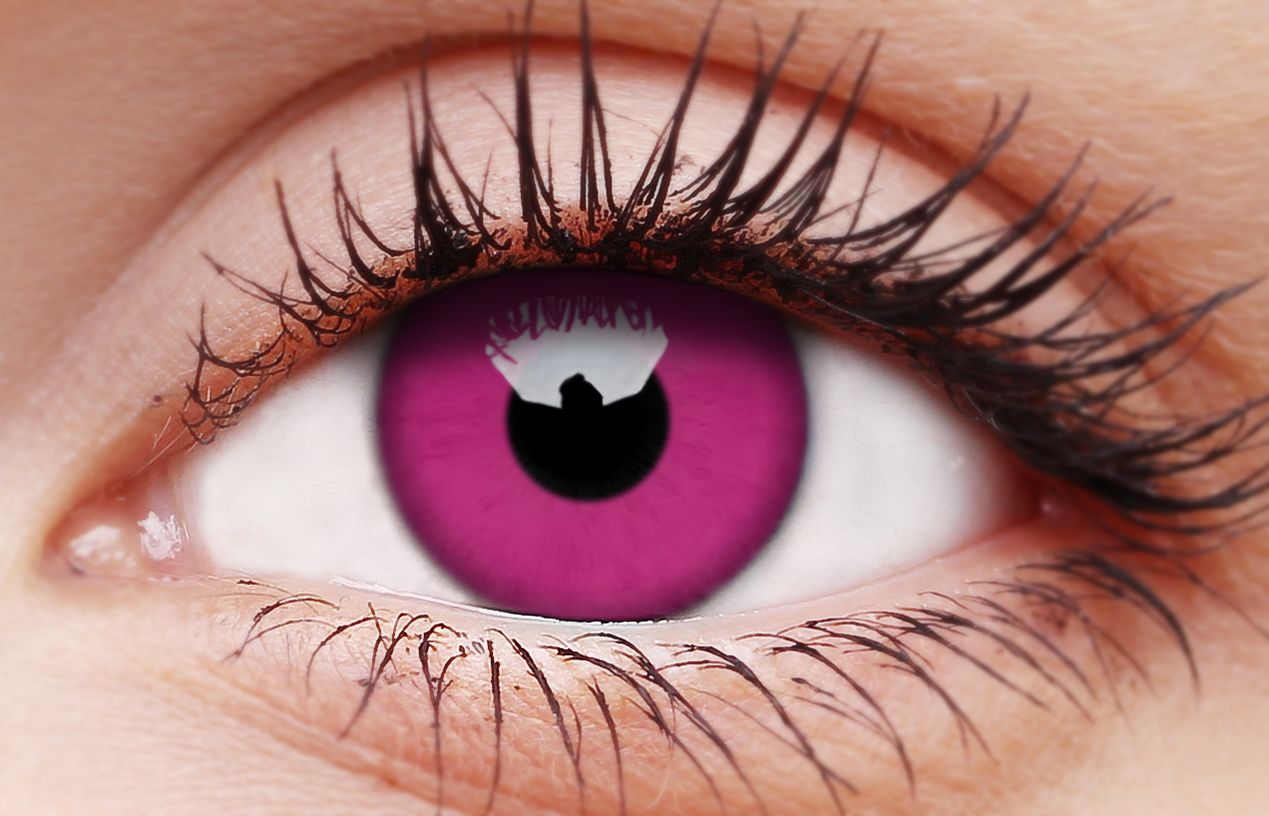 Colourvue purple coloured contact lenses