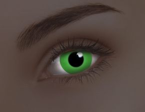 Glow Green Coloured Contact Lenses