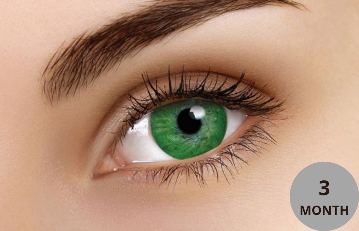 ColourVUE Basic Green Contact Lenses | 90-day Use