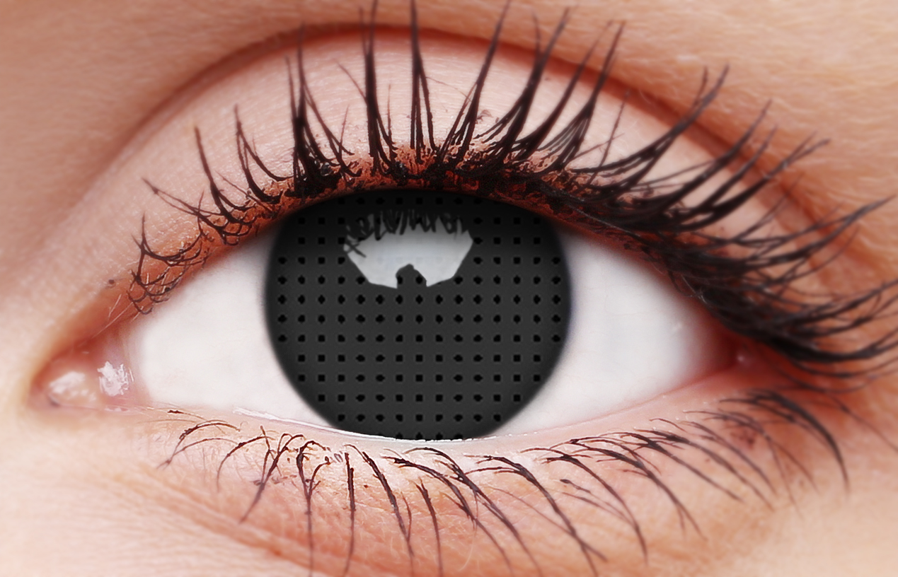 Black Screen Coloured Contact Lenses
