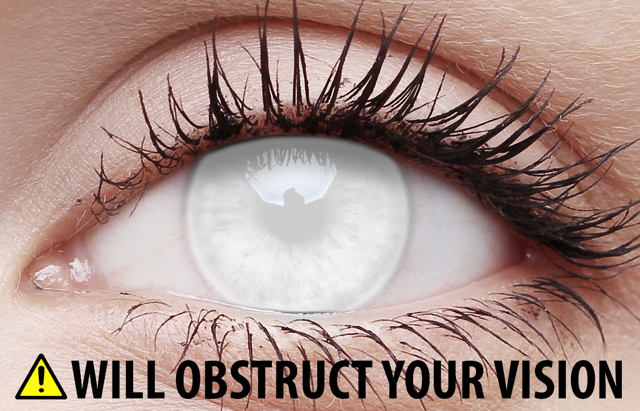 Blind White Coloured Contact Lenses