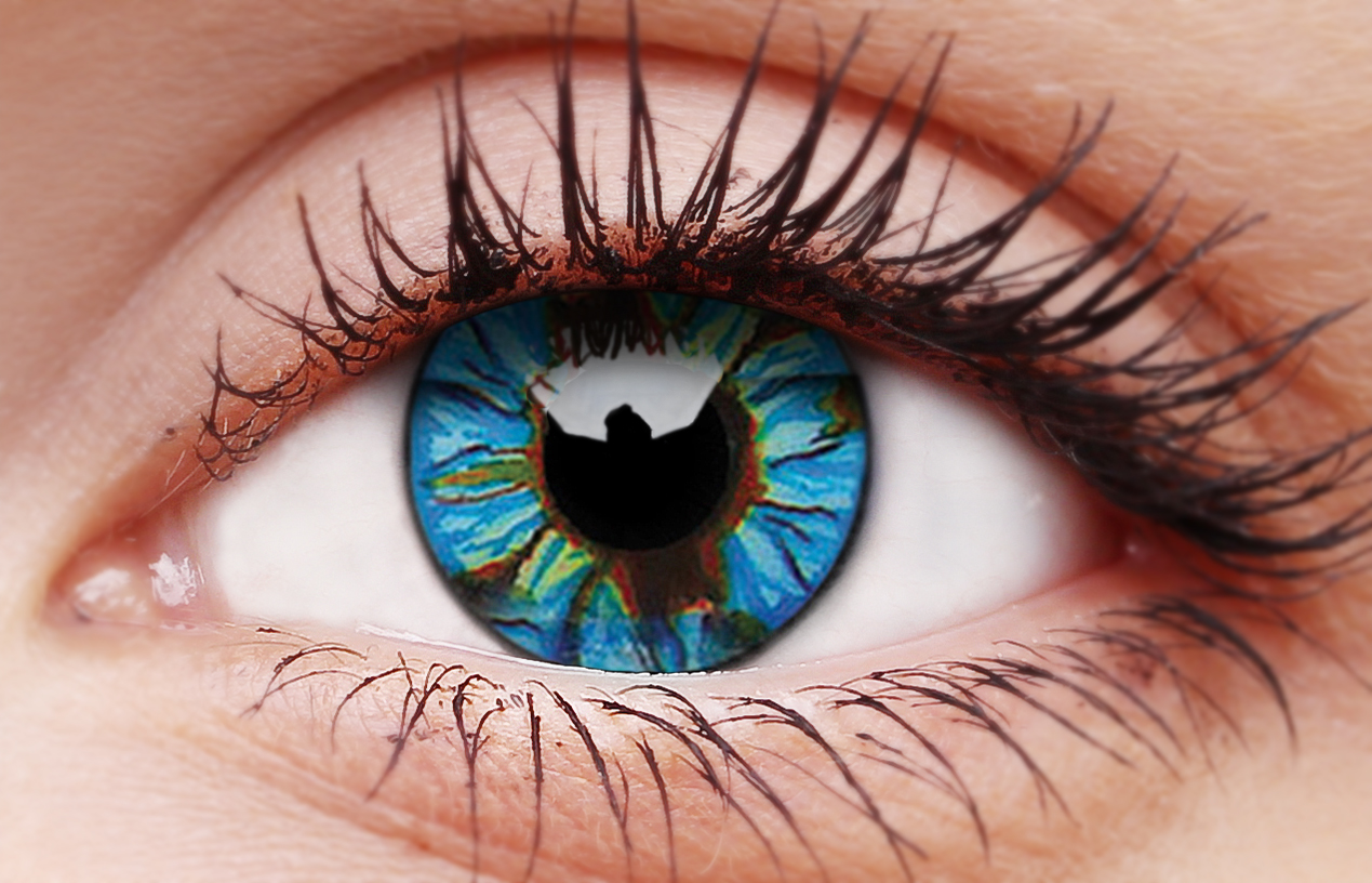 Blue Streak Coloured Contact Lenses