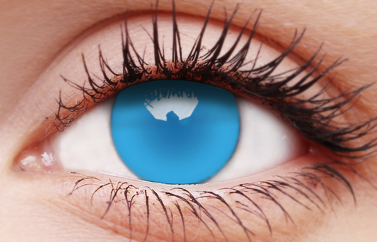 Electric Blue Coloured Contact Lenses