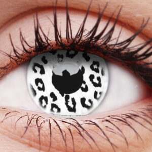 ColourVUE Glow White Leopard Contact Lenses | 1-Year Use