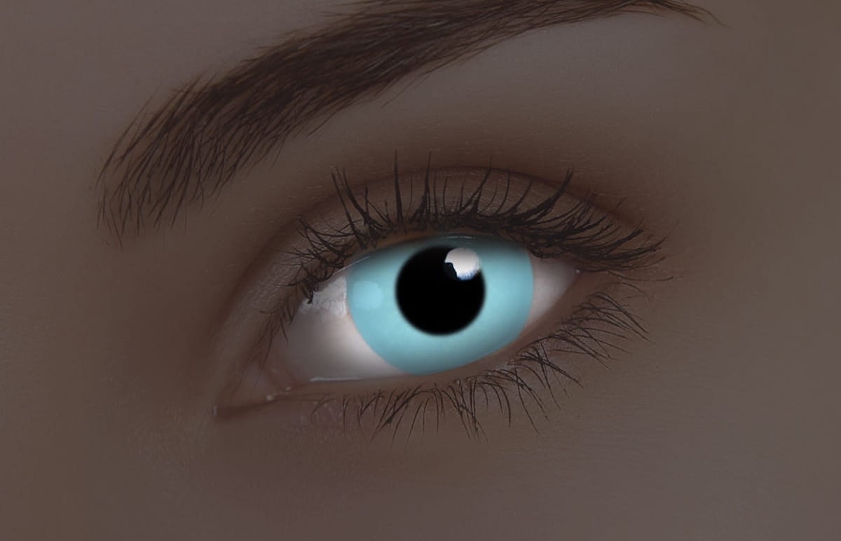 ColourVUE Glow Blue UV Contact Lenses | 1-Year Use