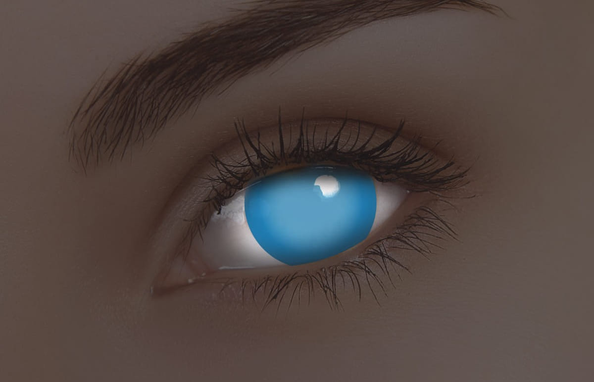 ColourVUE Glow Electric Blue UV Contact Lenses | 1-Year Use