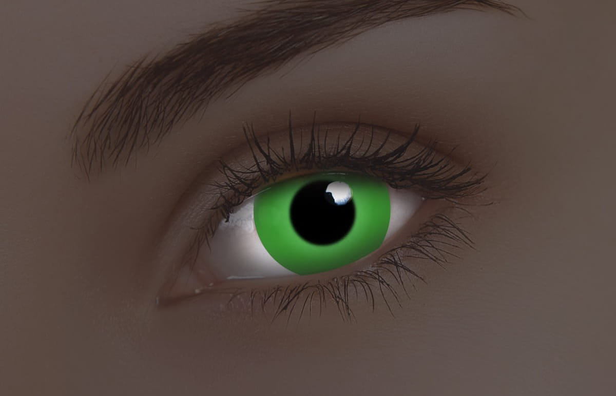 ColourVUE Glow Green UV Contact Lenses | 90-day Use
