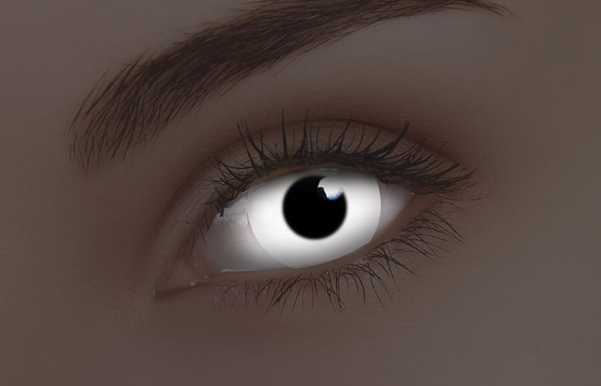 ColourVUE Glow White UV Contact Lenses | 1-Year Use
