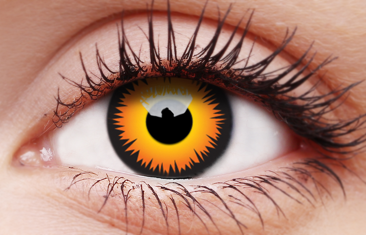 Orange Werewolf Coloured Contact Lenses