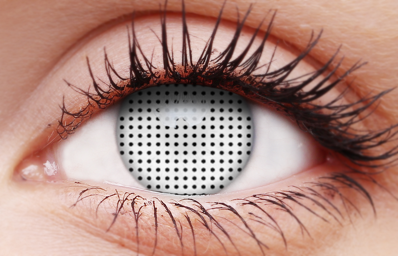 White Screen Coloured Contact Lenses
