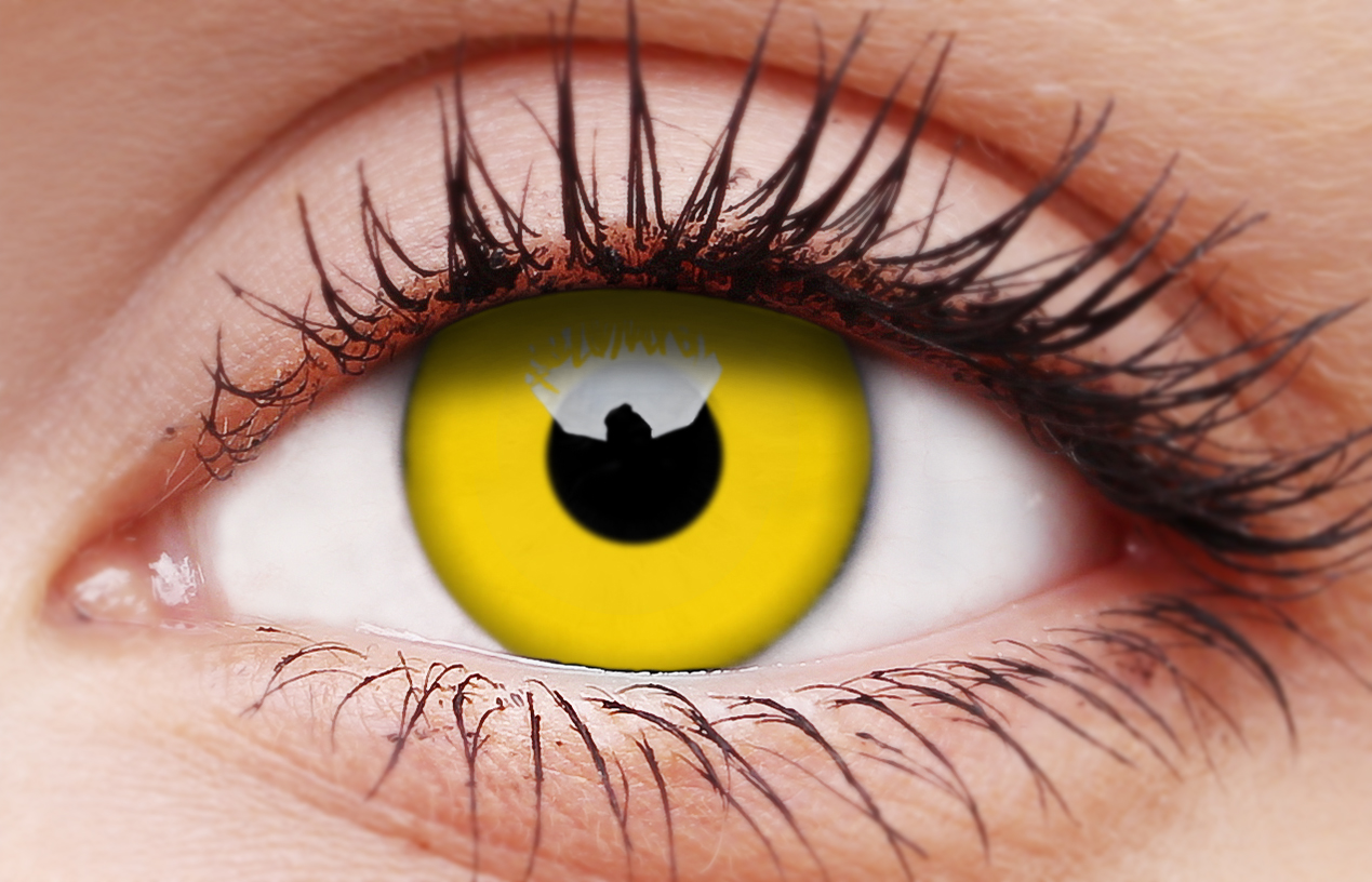 Yellow Coloured Contact Lenses
