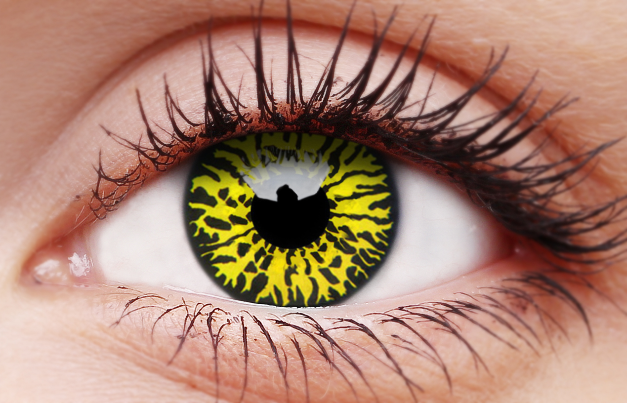 Yellow Eclipse Coloured Contact Lenses